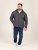D555 Conrad Detachable Hood Bonded Fleece Zip Through Hoody TALL Navyblau - TALL sweatshirts - TALL Sweatshirts mit Extralänge