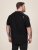 D555 Potts Jersey Polo With Jacquard Collar & Cuffs Schwarz - Polo-shirts für herren - Polo-Shirts für Herren in großen Größen