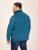 D555 Conway 1 1/4 Zip Neck Fleece Sweatshirt With Bear Logo Teal - Herren-sweater und -hoodies - Herren-Sweater und -Hoodies in großen Größen