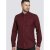 D555 Dawson Textured Shirt Dark Red - Herrenhemden - Herrenhemden in großen Größen