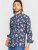 D555 Rooksey Floral Print Shirt Navy - Herrenhemden - Herrenhemden in großen Größen