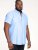 D555 James Short Sleeve Oxford Shirt Sky Blue - Herrenhemden - Herrenhemden in großen Größen