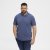 North Latitude Polo Blue Melange - Polo-shirts für herren - Polo-Shirts für Herren in großen Größen