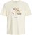 Jack & Jones Almeria Front Print Crew Neck T-Shirt Antique White - Herren-T-Shirts - Herren-T-Shirts in großen Größen