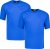 Adamo Marlon Comfort fit 2-pack T-shirt Royal Blue - Herren-T-Shirts - Herren-T-Shirts in großen Größen