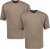 Adamo Marlon Comfort fit 2-pack T-shirt Khaki - Herren-T-Shirts - Herren-T-Shirts in großen Größen