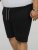 D555 STEFAN1 Elasticated Waist Loop Back Shorts Black - Jogginghosen für herren - Jogginghosen für Herren in großen Größen
