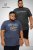 D555 ALFRED 2-Pack Brand Carrier Printed Crew Neck T-Shirts - Herren-T-Shirts - Herren-T-Shirts in großen Größen