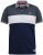 D555 EMERSON Cut And Sew Polo With Jacquard Collar Navy - Polo-shirts für herren - Polo-Shirts für Herren in großen Größen