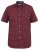 D555 DUNSTABLE S/S Micro AO Print Shirt Burgundy - Herrenhemden - Herrenhemden in großen Größen