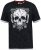 D555 DARREN Skull Printed T-Shirt With Double Layer On Hem & Cuff Black Reno - Herren-T-Shirts - Herren-T-Shirts in großen Größen
