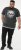 D555 DARREN Skull Printed T-Shirt With Double Layer On Hem & Cuff Black Reno - Herren-T-Shirts - Herren-T-Shirts in großen Größen