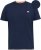 D555 SANDFORD Double Layer On Neck Ribs And Hem Waffle Textured T-Shirt Navy - Herren-T-Shirts - Herren-T-Shirts in großen Größen