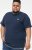 D555 SANDFORD Double Layer On Neck Ribs And Hem Waffle Textured T-Shirt Navy - Herren-T-Shirts - Herren-T-Shirts in großen Größen