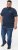 D555 SANDFORD Double Layer On Neck Ribs And Hem Waffle Textured T-Shirt Navy - Herren-T-Shirts - Herren-T-Shirts in großen Größen