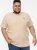 D555 SANDFORD Double Layer On Neck Ribs And Hem Waffle Textured T-Shirt Beige - Herren-T-Shirts - Herren-T-Shirts in großen Größen