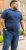 D555 ORSTON Reno Fabric Crew Neck T-Shirt With Chest Embroidery Blue Reno - Herren-T-Shirts - Herren-T-Shirts in großen Größen