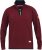 D555 HIRALDO Quarter Neck Pique Fleece Sweatshirt With Chest Embroidery Red - Herren-sweater und -hoodies - Herren-Sweater und -Hoodies in großen Größen