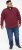 D555 HIRALDO Quarter Neck Pique Fleece Sweatshirt With Chest Embroidery Red - Herren-sweater und -hoodies - Herren-Sweater und -Hoodies in großen Größen