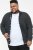 D555 ABERDARE Knitted Zip Through Sweater With Bonded Check Lining Charcoal Marl - Herren-sweater und -hoodies - Herren-Sweater und -Hoodies in großen Größen