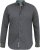 D555 KEATON Micro AOP Long Sleeve Shirt With Concealed Button Down Collar Grey - Herrenhemden - Herrenhemden in großen Größen