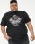 D555 MALCOM Snake And Roses Printed Crew Neck T-Shirt Black - Herren-T-Shirts - Herren-T-Shirts in großen Größen
