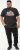 D555 LORNE Motor Bike Splatter Printed Crew Neck T-Shirt Washed Black - Herren-T-Shirts - Herren-T-Shirts in großen Größen