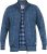 D555 ECCLES Cable Knitted Zip Through Sweater With Bonded Check Lining Denim Marl - Herren-sweater und -hoodies - Herren-Sweater und -Hoodies in großen Größen