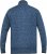 D555 ECCLES Cable Knitted Zip Through Sweater With Bonded Check Lining Denim Marl - Herren-sweater und -hoodies - Herren-Sweater und -Hoodies in großen Größen
