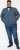 D555 ECCLES Cable Knitted Zip Through Sweater With Bonded Check Lining Denim Marl - Herren-sweater und -hoodies - Herren-Sweater und -Hoodies in großen Größen