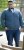 D555 ECCLES Cable Knitted Zip Through Sweater With Bonded Check Lining Denim Marl - Herren-sweater und -hoodies - Herren-Sweater und -Hoodies in großen Größen