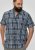 D555 Walsall Button Down Collar Short Sleeve Shirt Navy Shirt - Herrenhemden - Herrenhemden in großen Größen
