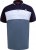 D555 Leeds Cut And Sew Polo With Jacquard Collar And Cuffs Navy - Polo-shirts für herren - Polo-Shirts für Herren in großen Größen