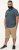 D555 Woolwich AOP Polo Shirt With Ribbed Collar Blue - Polo-shirts für herren - Polo-Shirts für Herren in großen Größen