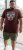 D555 Loughborough Official Gas Monkey Crew Neck T-Shirt Burgundy Black Twist - Herren-T-Shirts - Herren-T-Shirts in großen Größen