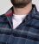 D555 Shrewsbury Long Sleeve with Chest Pocket Blue/Navy Check TALL SIZES - HERRENBEKLEIDUNG MT-6XLT - Langgrößen für Herren