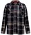 D555 Falkirk Long Sleeve Heavy Shacket Overshirt Black/Grey TALL SIZES - Herrenhemden - Herrenhemden in großen Größen