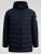 D555 Workington Gepolsterte Jacke mit Kapuze und Sherpafutter Marineblau - Herren jacken - Herren Jacken in großen Größen