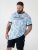 D555 Shoreham AO T-shirt mit Venice Beach Druck Blau - Herren-T-Shirts - Herren-T-Shirts in großen Größen