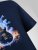 D555 Slater Bedrucktes T-Shirt Navyblau - Herren-T-Shirts - Herren-T-Shirts in großen Größen