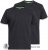 D555 Fenton 2-pack Black/Black T-shirt - Herren-T-Shirts - Herren-T-Shirts in großen Größen