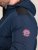 D555 Hank Ripstop Contrast Panelled Padded Hooded Jacket Navyblau - Herren jacken - Herren Jacken in großen Größen