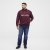 North Latitude Half Zip Sweatshirt Bordeaux - Herren-sweater und -hoodies - Herren-Sweater und -Hoodies in großen Größen