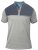 D555 MAURICE Top Paneled Short Sleeve Polo Grey - Polo-Shirts für Herren in großen Größen - Polo-Shirts für Herren in großen Größen