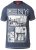 D555 RUEBEN NY City Print T-Shirt Denim - Herren-T-Shirts in großen Größen - Herren-T-Shirts in großen Größen