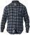 D555 Lawton LS Flannel Shirt Grey - Herrenhemden in großen Größen - Herrenhemden in großen Größen