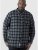 D555 Lawton LS Flannel Shirt Grey - Herrenhemden in großen Größen - Herrenhemden in großen Größen