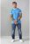 D555 Otis T-shirt Blue - Herren-T-Shirts - Herren-T-Shirts in großen Größen