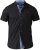 D555 Ollie Short Sleeve Shirt Black - Herrenhemden in großen Größen - Herrenhemden in großen Größen