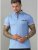 D555 Journey Fine Melange Polo Blue - Polo-shirts für herren - Polo-Shirts für Herren in großen Größen